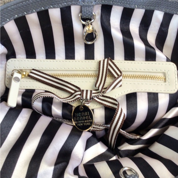 ❌SOLD❌ Henri Bendel Blue Nylon/Leather Tote Bag - Picture 9 of 11